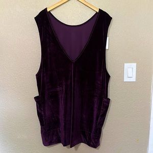 NWT Agnes & Dora Purple Velvet Limitless Jumper Dress XL